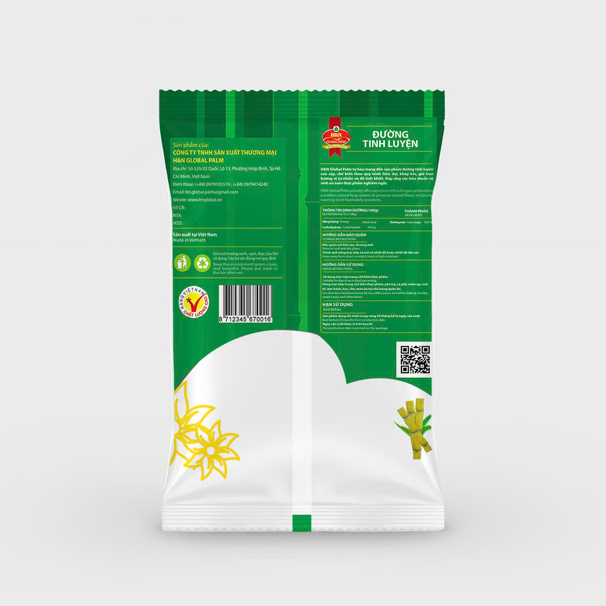 Đường tinh luyện Mekong Sugar 500g Đường tinh luyện Mekong Sugar 500g